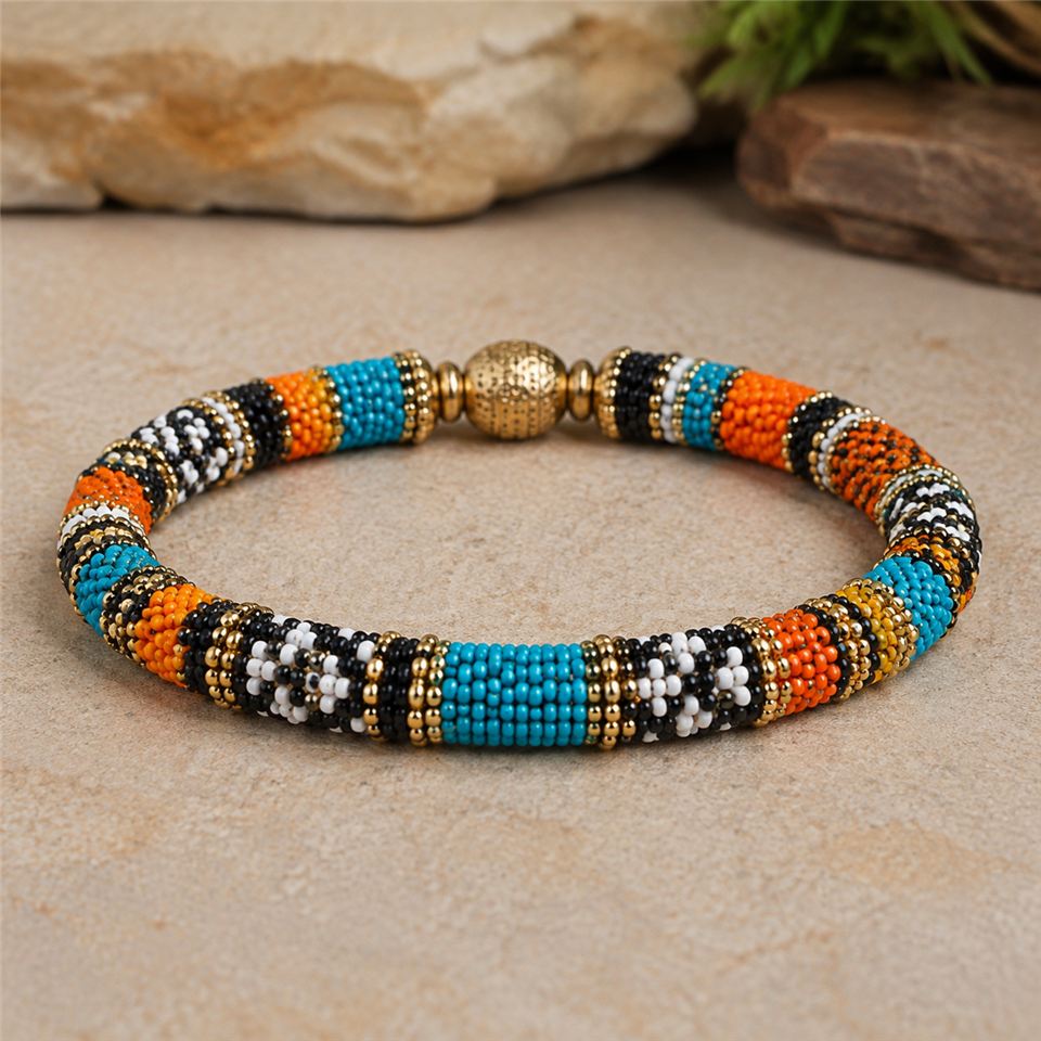 Beaded Bracelet - Earth Tones